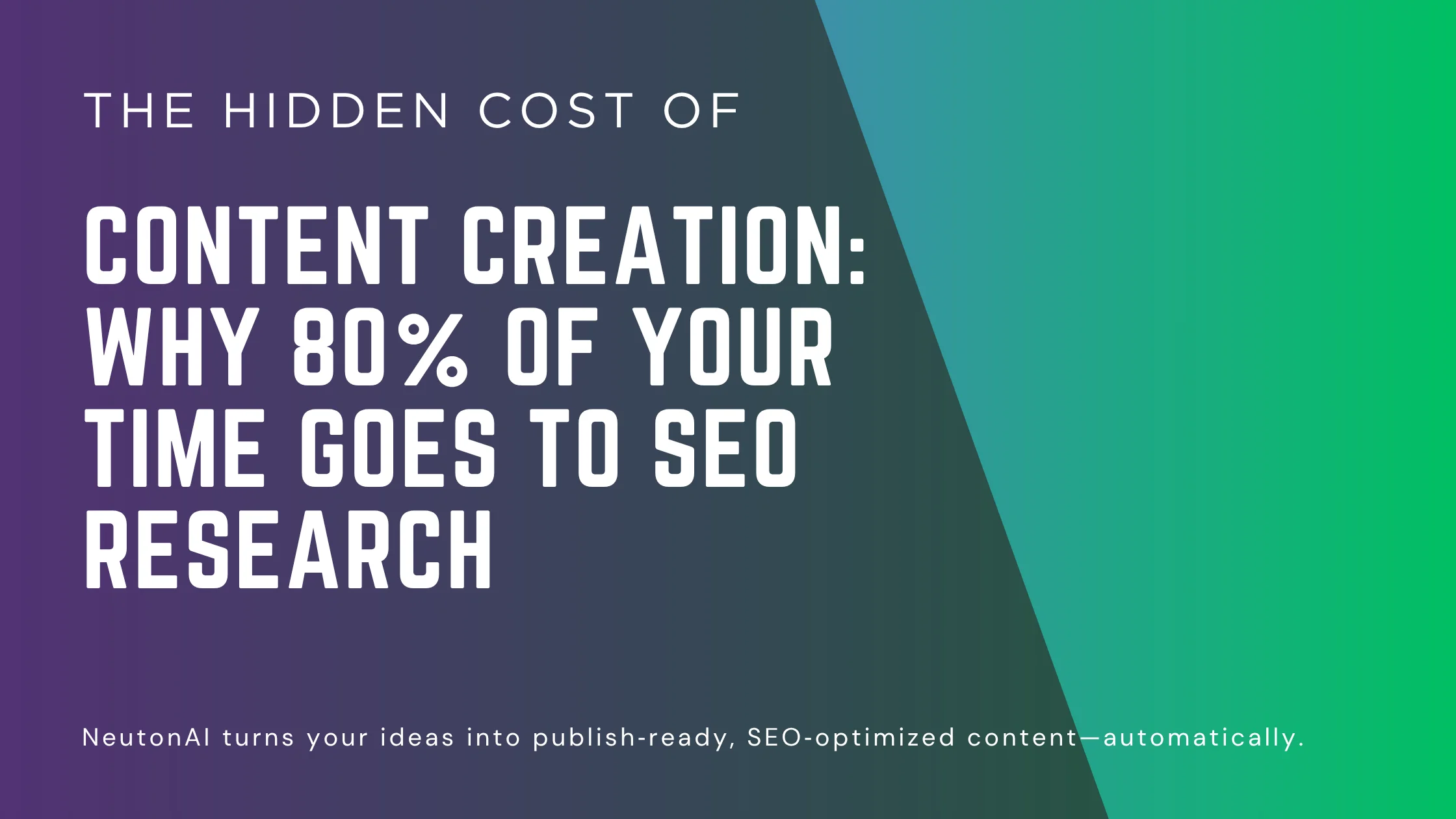 The Hidden Cost of Content Creation: Why 80% of Your Time Goes to SEO Research